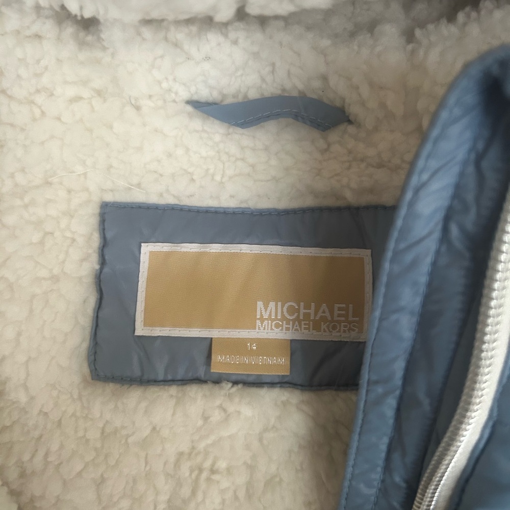 Michael Kors Kids Light Blue Puffer Jacket - Picture 4 of 6